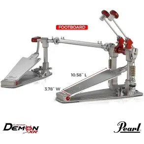 Doble Pedal De Bombo Pearl Demon Drive XR Con Transmisión Directa Power Shifter