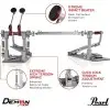 Doble Pedal De Bombo Pearl Demon Drive XR Con Transmisión Directa Power Shifter