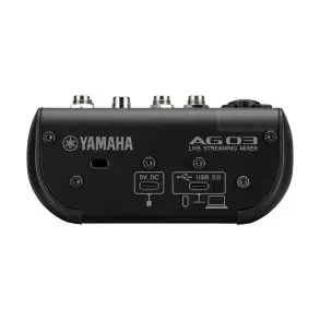 Consola Mixer Yamaha Streaming Usb 3 Canales Interfaz AG03 Black