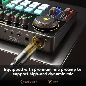 Mixer Maono Podcast AME2 2 canales USB-C maonocaster e2 AME2 Bluetooth