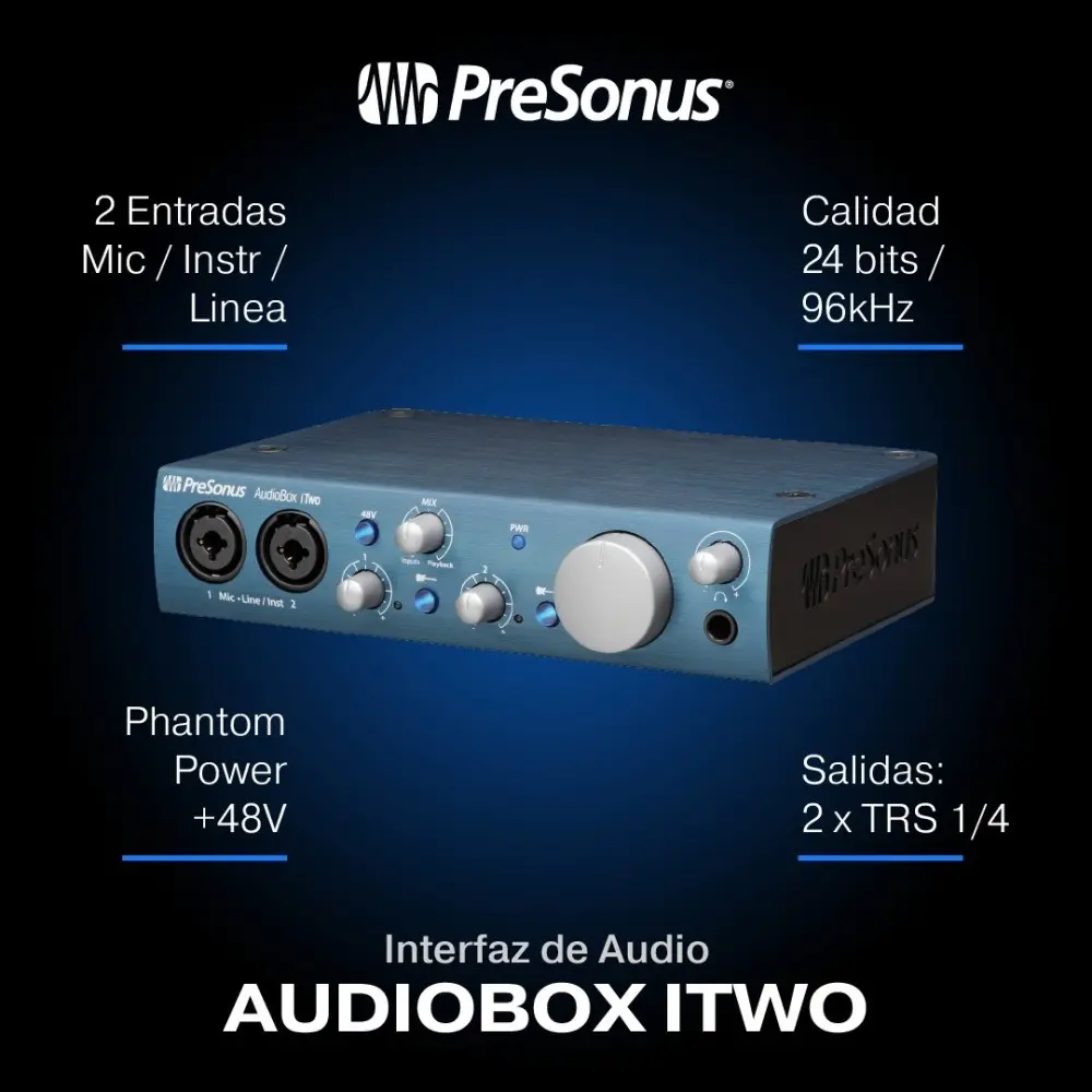 Placa De Audio Presonus Audobox Itwo Home Studio Ios Windows