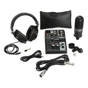 Pack Live Streaming Yamaha AG03MK2BLSPK Mixer Microfono Auriculares