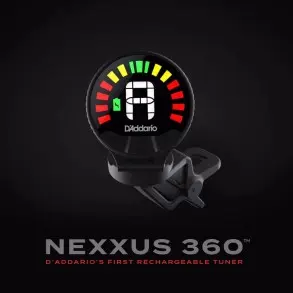 Afinador Cromatico Recargable DADDARIO NEXXUS 360 Redondo con cable USB