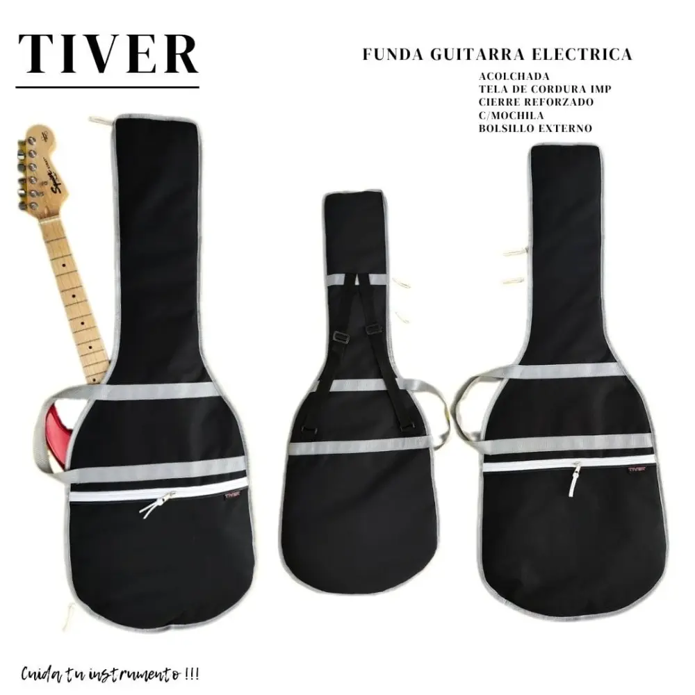 Funda Guitarra Electrica Gris Nacional TR-073