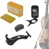 Pack Violin Soporte Hombrera Afinador Sordina Resina Natural