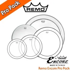 Remo Asia PROPACK PINSTRIPE CLEAR 12"-13"-16" + Powerstroke 3 22" + Ambassador Arenado 14" Parche