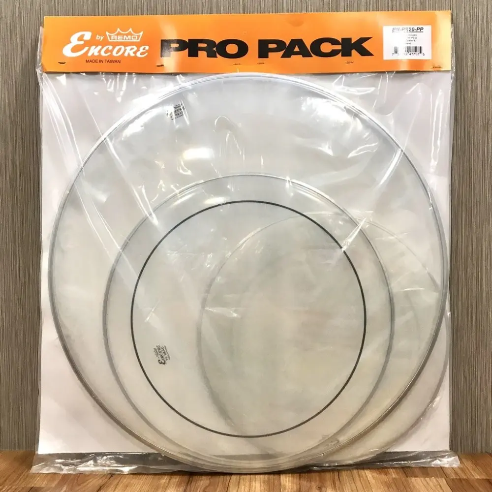 Remo Asia PROPACK PINSTRIPE CLEAR 12"-13"-16" + Powerstroke 3 22" + Ambassador Arenado 14" Parche