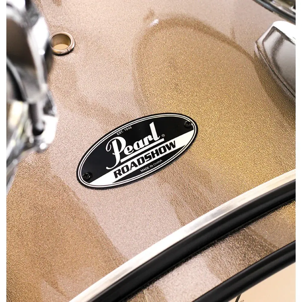 Bateria Pearl RoadShow Junior 5 Cuerpos Con Bombo De 16 Color Bronze Metallic