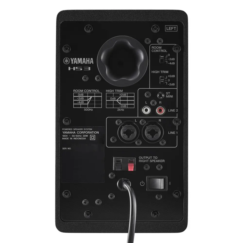 Monitores de Estudio Yamaha HS3W 3.5" Pulgadas Negros