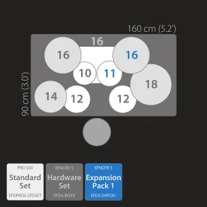 Bateria Electronica Efnote Pro 501 5 Cuerpos Mesh con Hardware Pack