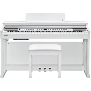 Piano Digital Kurzweil CUP P1 Color Blanco Con Bluetooth + Mueble + Banqueta