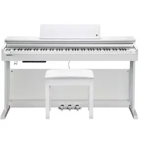 Piano Digital Kurzweil CUP M1 Color Blanco Con Bluetooth + Mueble + Banqueta