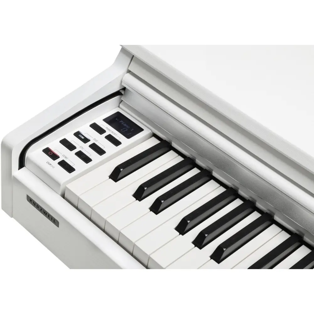 Piano Digital Kurzweil CUP M1 Color Blanco Con Bluetooth + Mueble + Banqueta