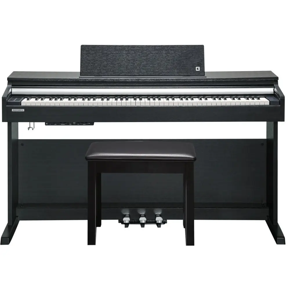 Piano Digital Kurzweil CUP M1 Color Negro Con Bluetooth + Mueble + Banqueta