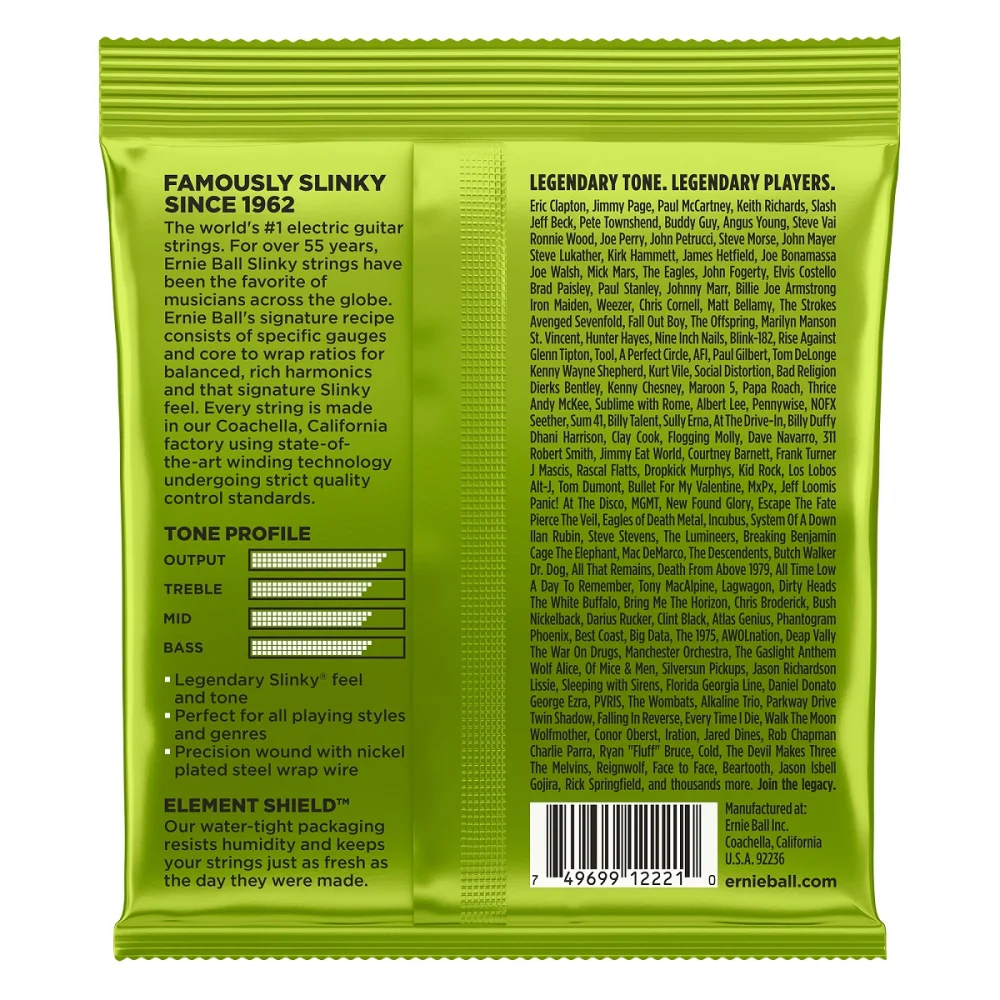 Encordado Ernie Ball Guitarra Eléctrica Regular Slinky 010-046