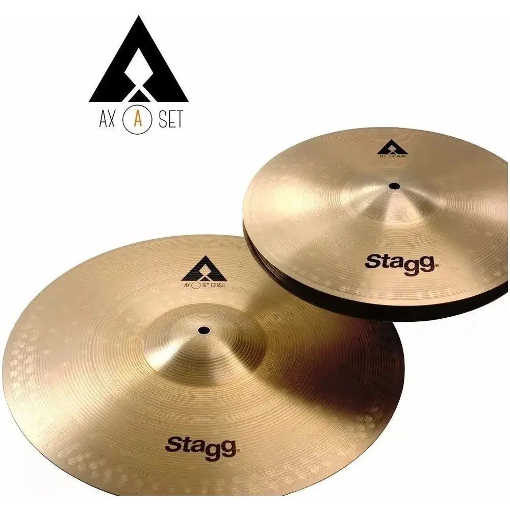 Set De Platillos Stagg Hi Hat 13" + Crash 16"