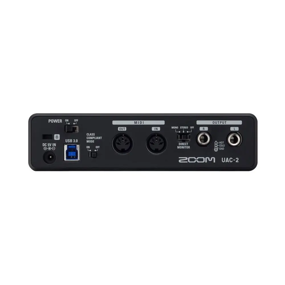 Placa Interface De Audio Zoom Pro Uac-2 De 2 Canales XLR/TRS