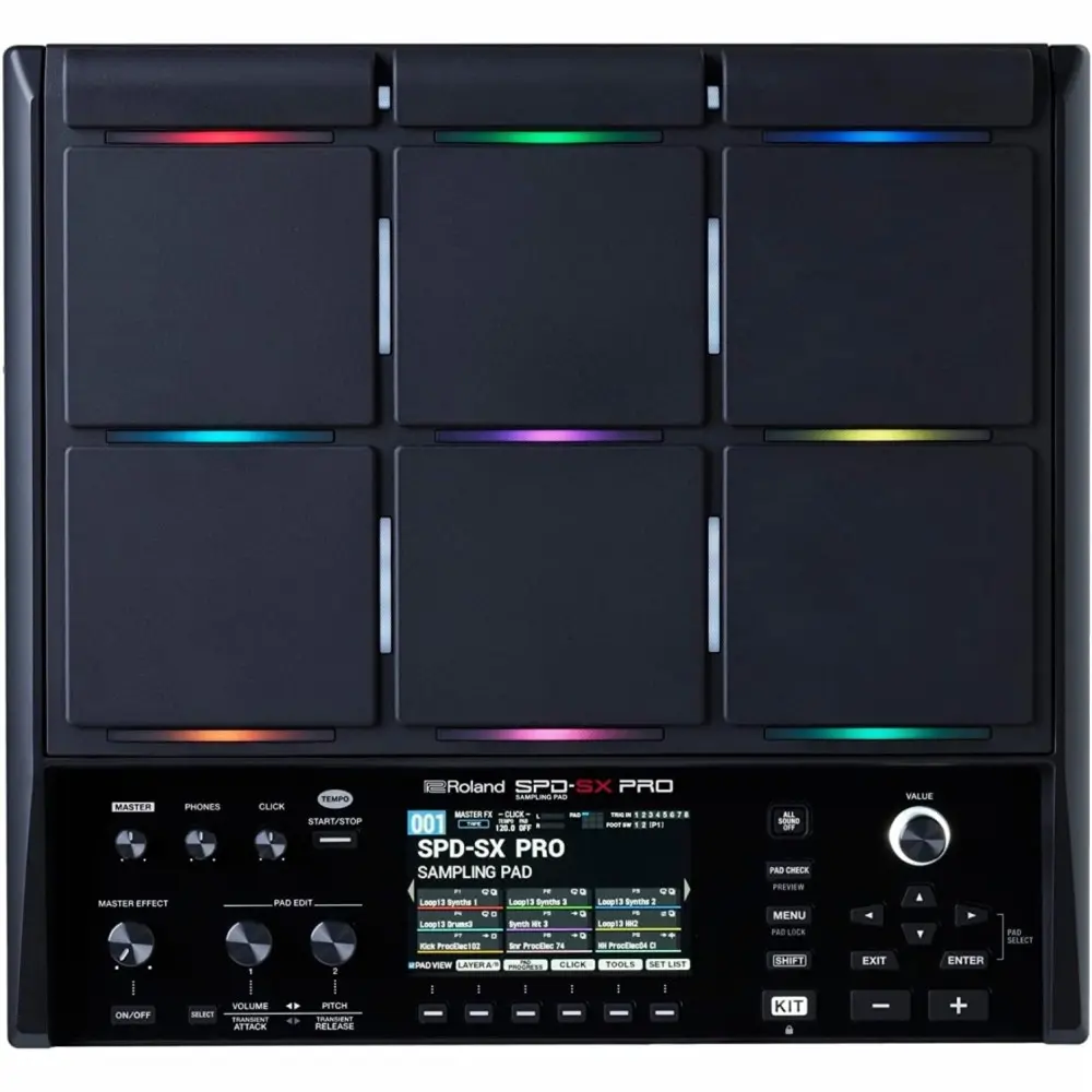 Multipad Roland SPD SX PRO Sampler 32 GB LED RGB y 1550 Sonidos