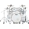 Bateria Pearl Master Maple Gum 4 De Cuerpos Con Bombo De 22 Color White Ice Swirl