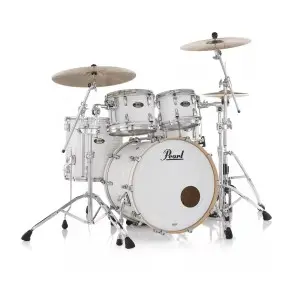 Bateria Pearl Master Maple Gum 4 De Cuerpos Con Bombo De 22 Color White Ice Swirl