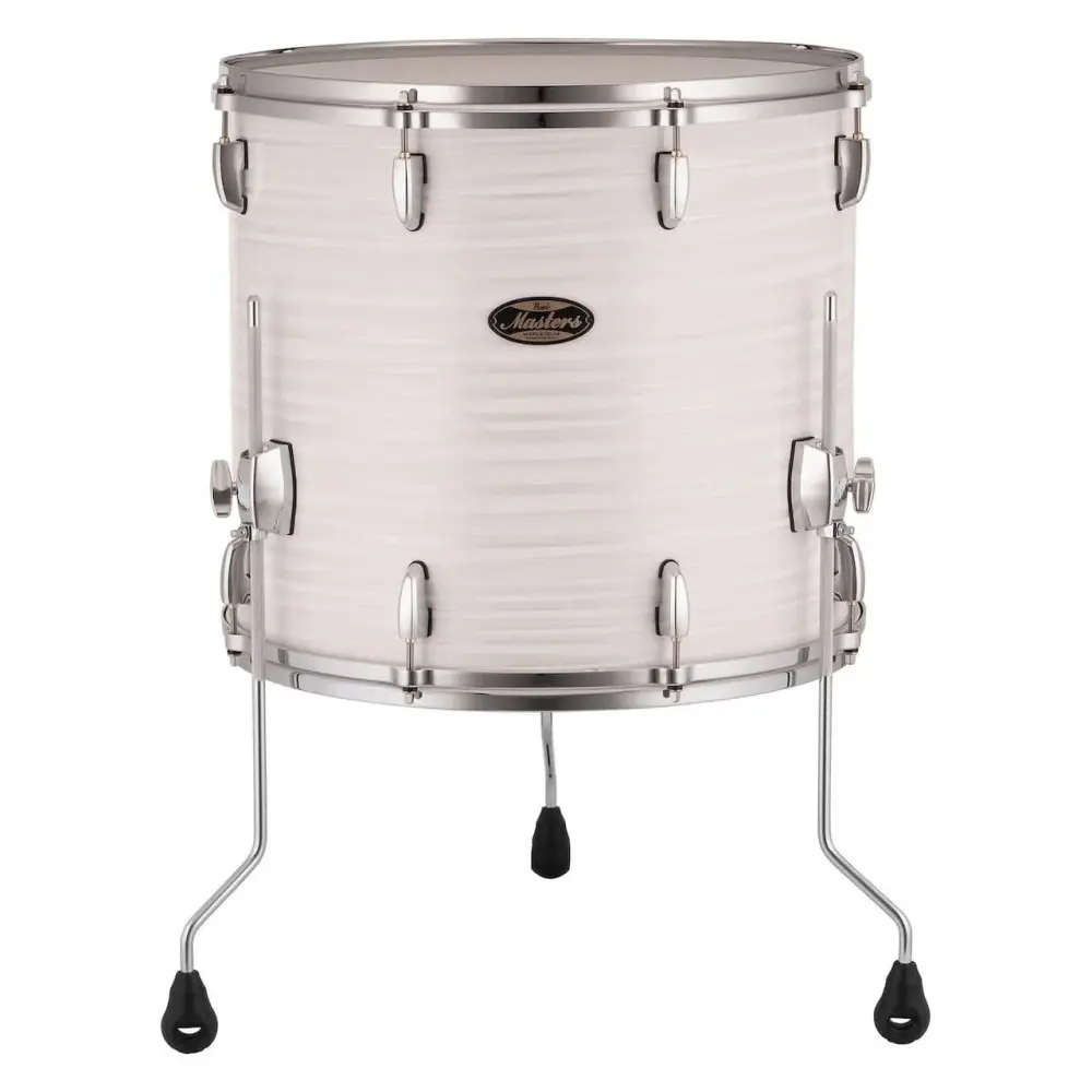 Bateria Pearl Master Maple Gum 4 De Cuerpos Con Bombo De 22 Color White Ice Swirl