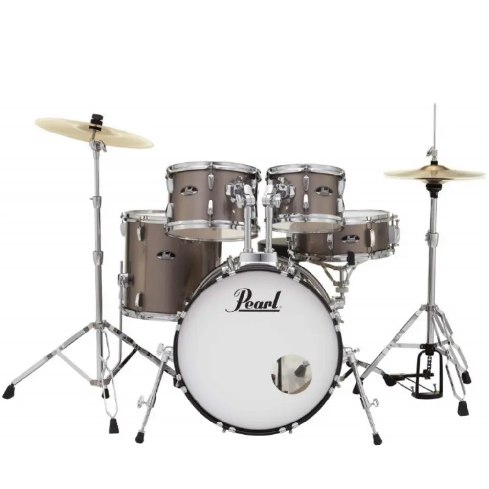 Bateria Pearl RoadShow Junior 5 Cuerpos Con Bombo De 16 Color Bronze Metallic