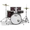 Bateria Pearl Roadshow 5 Cuerpos Fierros + Platillos Red Wine