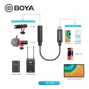 Adaptador Miniplug 3,5mm Hembra A Usb-c Macho Boya By-k4