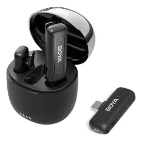 Microfono Inalambrico Doble Corbatero Boya By-wm3t-u2 Usb-c