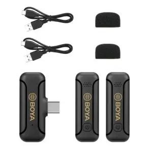 Set De Micrófonos Boya By-wm3t2-u2 Doble Transmisor Usb-c