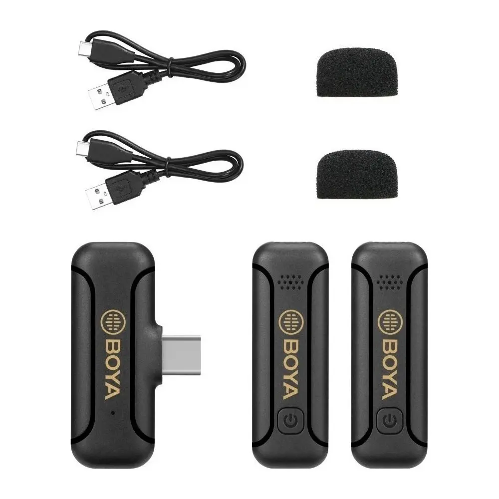 Set De Micrófonos Boya By-wm3t2-u2 Doble Transmisor Usb-c