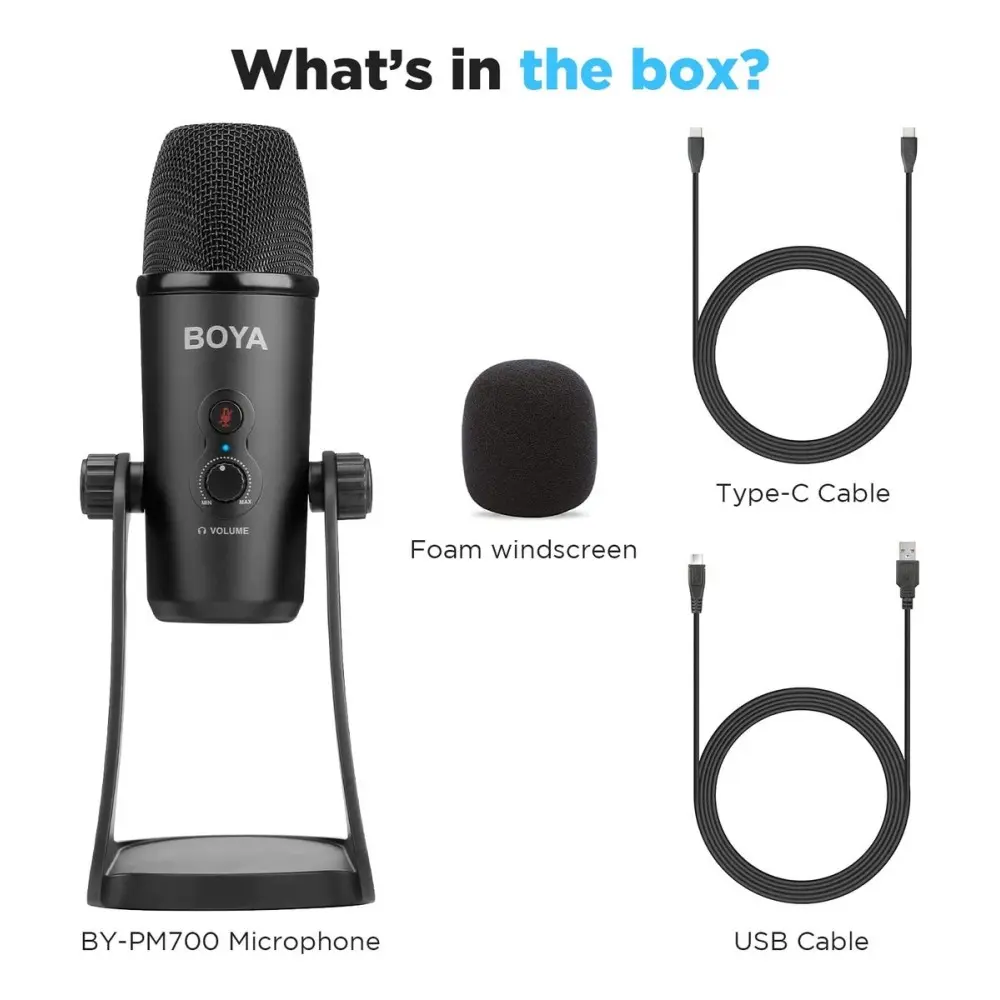 Microfono Boya By-pm700 Usb Podcast Multipatron