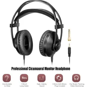 Auriculares Boya By Hp2 Profesional Grabacion Broadcast