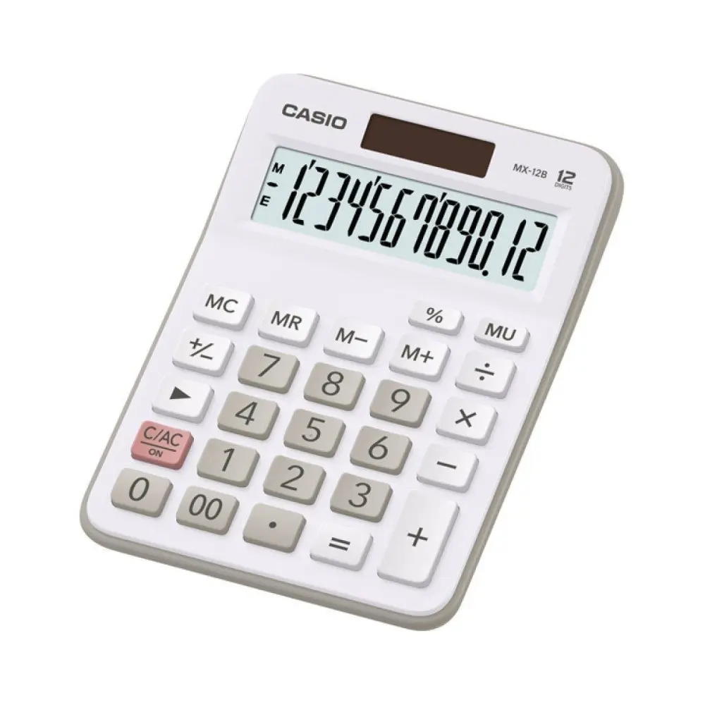 Calculadora Pantalla Grande Escritorio Casio MX-12B-WE Solar