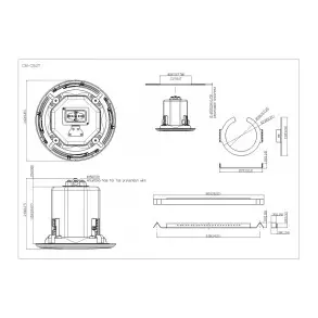 Parlantes de Techo Par Pioneer CM-C54T-W 70-100 v 4"