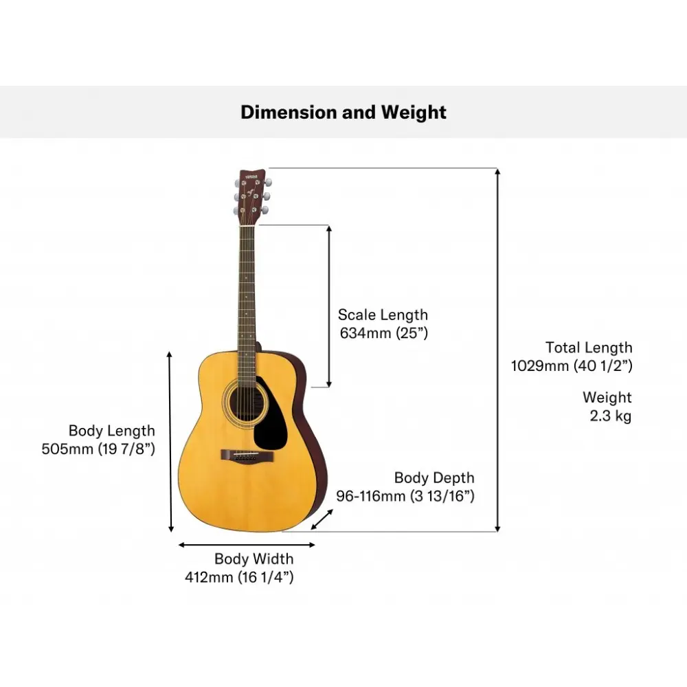 Pack Guitarra Acustica Yamaha F310P Color Natural Con Accesorios