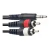 Cable RCA Miniplug 3 Metros Stagg Syc3mpsb2cm