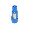 Conector powercon a cable c/ traba (azul)