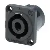 Conector Speakon 4 contactos macho p/ chasis (Cuadrado)