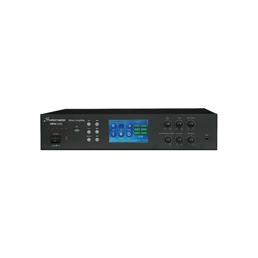 Potencia Multizona 80w 70-100 Studiomaster ISMA150D con Pantalla Tactil