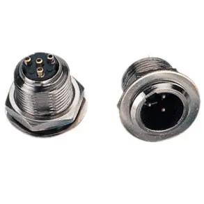 Conector mini XLR 3 pines (macho para chasis)