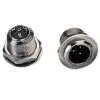 Conector mini XLR 3 pines (macho para chasis)