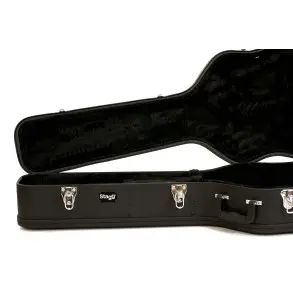 Estuche Rigido Para Guitarra Acustica Stagg GCAWBK Color Negro