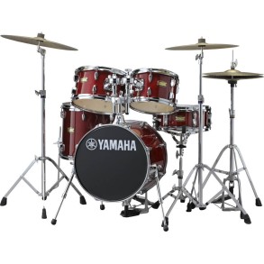 Batería Acústica Yamaha JK6F5CR Manu Katche Junior De 5 Cuerpos Color Cranberry Red