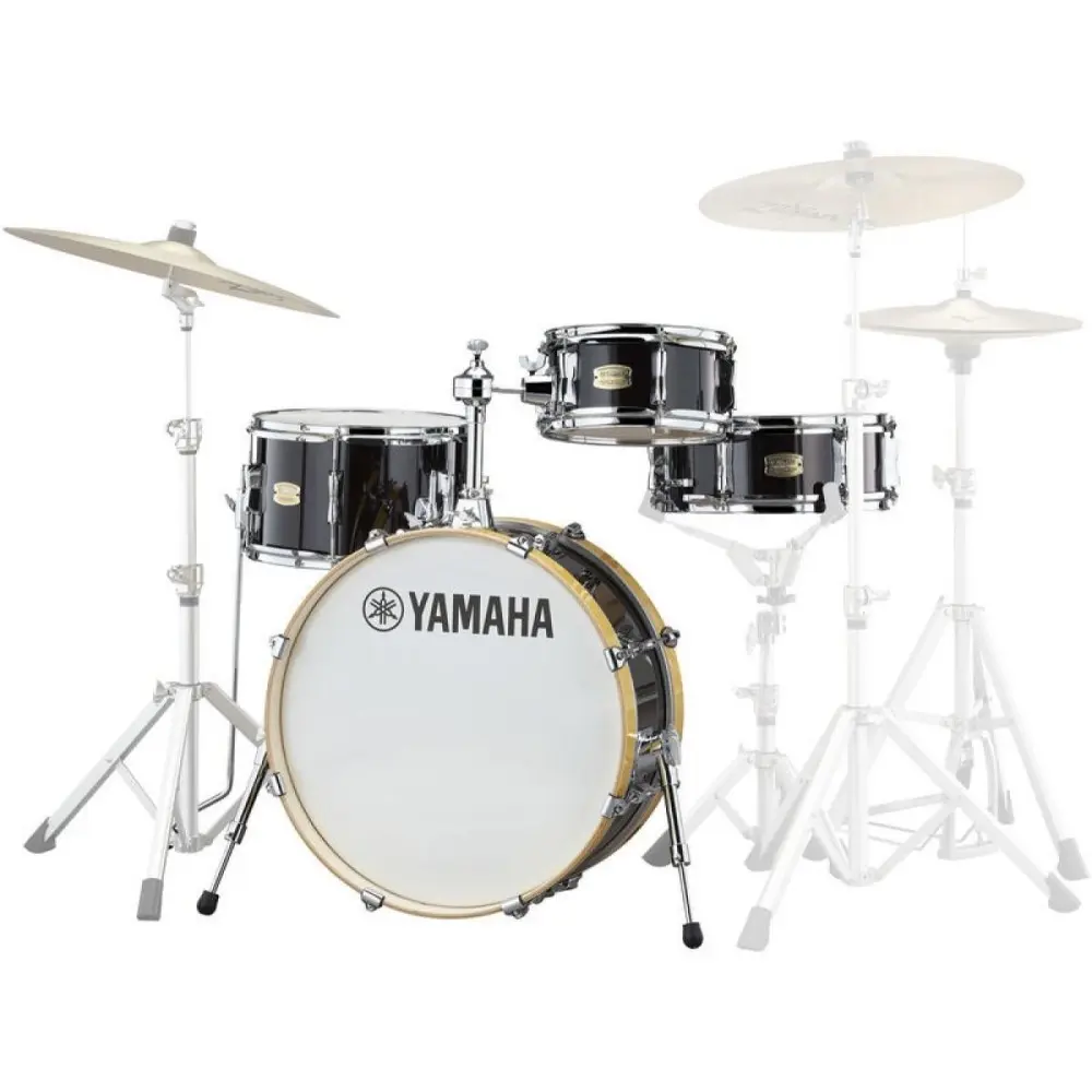 Bateria Yamaha Stage Custom Hip Birch Color Negro Bombo 20x8