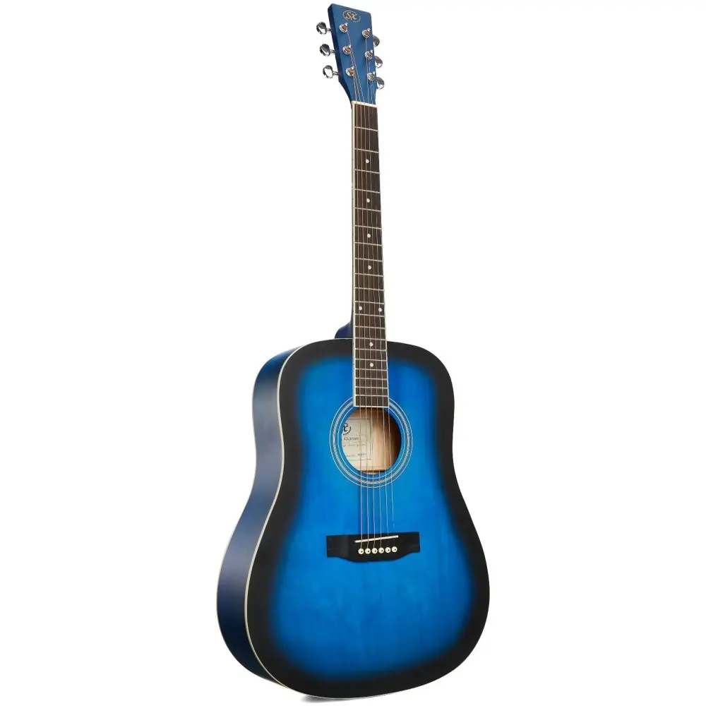 Guitarra Acustica SX SD104BUS Color Blue Sunburst