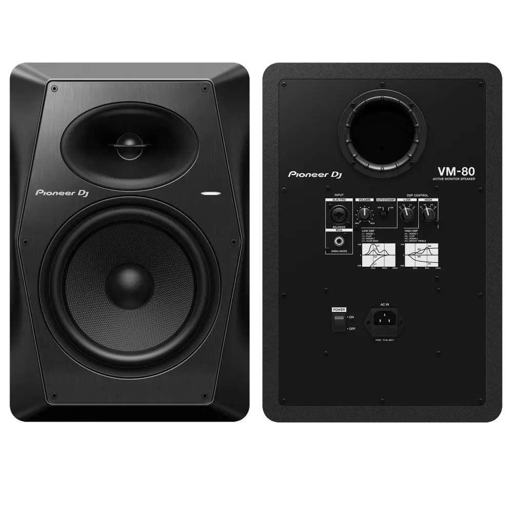 Monitores de Estudio Pioneer VM-80 Par Color Negro