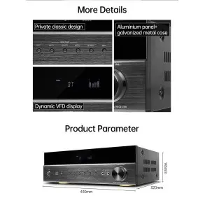 Sintoamplificador 7.2 400w Hypersound AV-6136HD