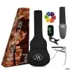 Pack Guitarra Acustica SX SD104K Color Natural