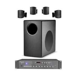 Kit Musica Funcional Audio Local Comercio Ropa Gymnasio Sub Satellites JBL